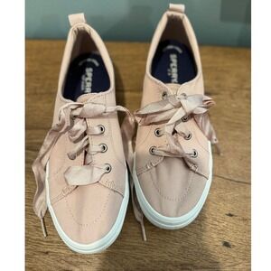 Sperry Top-Sider Women's 7.5M Memory Foam‎ Canvas Lace-Up Sneakers Pink